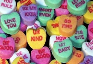 candy valentine hearts
